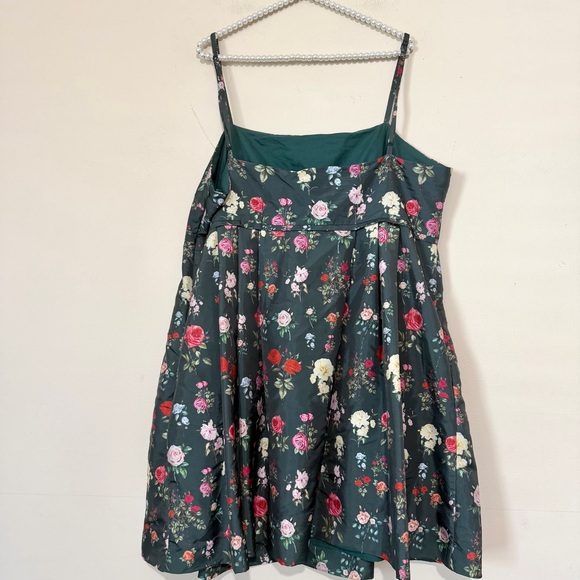 Rachel Antonoff x Nuuly Garden Party Green Floral Mini Dress SIZE 16 - Picture 8 of 8